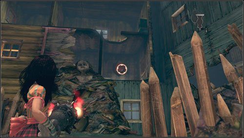 7 - Fort Resistance Delivered - w domku po prawej, tuż po rozpoczęciu etapu - Rozdział 5 - The Dollhouse | Snouts - świńskie ryjki | Alice Madness Returns - Alice: Madness Returns - poradnik do gry