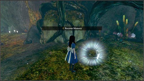 7 - Slug with a Shell - po zlikwidowaniu pierwszego Insidious Ruin wchodzimy w mysią dziurkę, na podwyższeniu po przejściu przez tunel - Rozdział 1 - Hatters Domain (01-14) | Memories - wspomnienia - Alice: Madness Returns - poradnik do gry