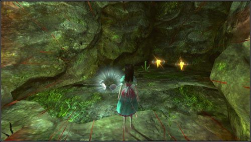 13 - Oyster Garden: Beds Available - podczas zbierania czwartego fragmentu układanki, w jaskini po lewej - dojście niewidzialnymi platformami - Rozdział 2 - Deluded Depths (09-15) | Memories - wspomnienia - Alice: Madness Returns - poradnik do gry