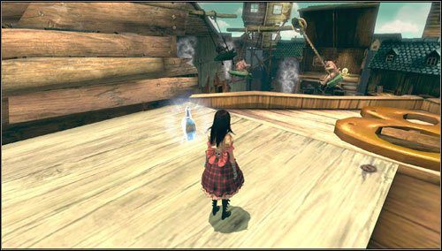 7 - Frogs Way - po minięciu huśtawki, po wyskoczeniu dzięki trampolinie na górę domku - Rozdział 5 - Dollhouse (01-08) | Memories - wspomnienia | Alice Madness Returns - Alice: Madness Returns - poradnik do gry