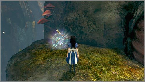 3 - Slug with a Shell - niedaleko pierwszej butelki, po przeskoczeniu na drugą stronę - Rozdział 1 - Hatters Domain (01-10) | Bottles - butelki | Alice Madness Returns - Alice: Madness Returns - poradnik do gry