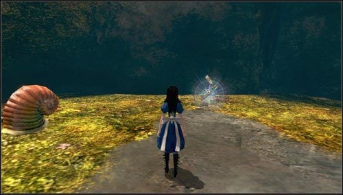 4 - Slug with a Shell - po zlikwidowaniu pierwsze siedliska Slithering Ruin, po lewej stronie w jaskini - dojdziemy tam przez ukrytą mysią dziurkę - Rozdział 1 - Hatters Domain (01-10) | Bottles - butelki | Alice Madness Returns - Alice: Madness Returns - poradnik do gry