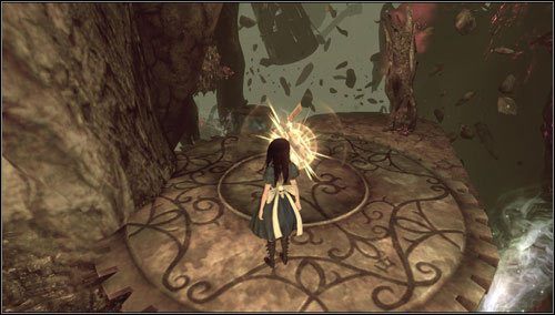 5 - Vale of Doom - po wyjściu na szczyt filaru, niedługo po zebraniu butelki #4 - Rozdział 3 - Oriental Grove (01-09) | Bottles - butelki | Alice Madness Returns - Alice: Madness Returns - poradnik do gry