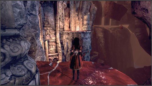 13 - Waste Wing Part One - na wysokiej półce, powyżej poziomu ścieżki, podczas wspinaczki po ruchomych platformach - Rozdział 4 - Queensland (10-18) | Bottles - butelki | Alice Madness Returns - Alice: Madness Returns - poradnik do gry