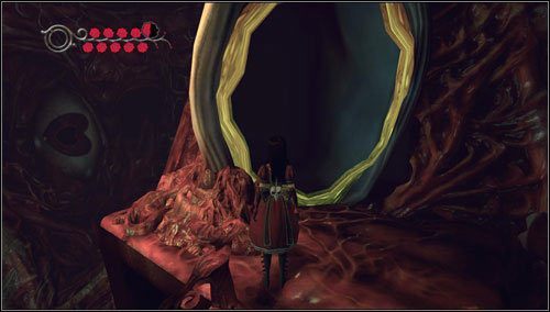 4 - Dark of Heartness - po przejściu przez mysią dziurkę, po lewej tuż po zjeździe - Rozdział 4 - Queensland | Radula Rooms | Alice Madness Returns - Alice: Madness Returns - poradnik do gry