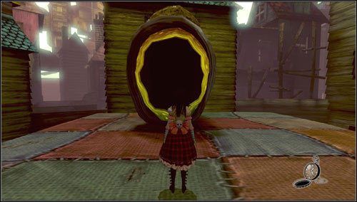 4 - Looking Glass Railway Station - za lokacją z torami, po prawej stronie, wychodzimy po niewidzialnych platformach - Rozdział 5 - Dollhouse | Radula Rooms | Alice Madness Returns - Alice: Madness Returns - poradnik do gry