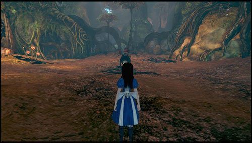 Torujemy sobie drogę, niszcząc muszle - przy okazji zbieramy zęby oraz płatki róży, które uzupełnią nam pasek życia - Slug with a shell | Rozdział 1 - Hatters Domain | Alice Madness Returns - Alice: Madness Returns - poradnik do gry