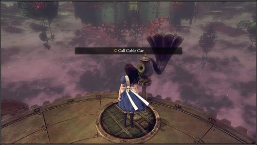 Wychodzimy na platformę zbudowaną z kół zębatych - The Crockery | Rozdział 1 - Hatters Domain | Alice Madness Returns - Alice: Madness Returns - poradnik do gry