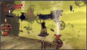 Wychodzimy z pomieszczenia i kierujemy się w stronę małego urządzenia z pokrętłem - Hatters Gate | Rozdział 1 - Hatters Domain | Alice Madness Returns - Alice: Madness Returns - poradnik do gry
