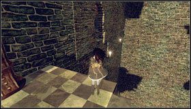 Na platformie nad przepaścią skręcamy w prawo i zeskakujemy na niższą platformę zlokalizowaną tuż przy ścianie - Hatters Gate | Rozdział 1 - Hatters Domain | Alice Madness Returns - Alice: Madness Returns - poradnik do gry