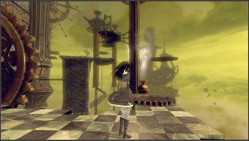 Idziemy w górę, korzystając z urządzeń parowych - Hatters Gate | Rozdział 1 - Hatters Domain | Alice Madness Returns - Alice: Madness Returns - poradnik do gry