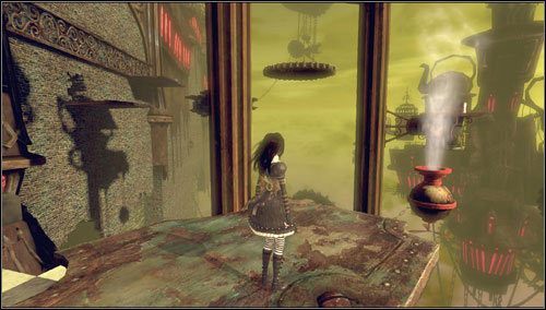 Wracamy na drogę i podążamy dalszą ścieżką w górę - Hatters Gate | Rozdział 1 - Hatters Domain | Alice Madness Returns - Alice: Madness Returns - poradnik do gry