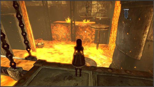 Kierujemy się w prawo za pomocą ruchomych platform - Smelling & Regurgitating (1) | Rozdział 1 - Hatters Domain - Alice: Madness Returns - poradnik do gry