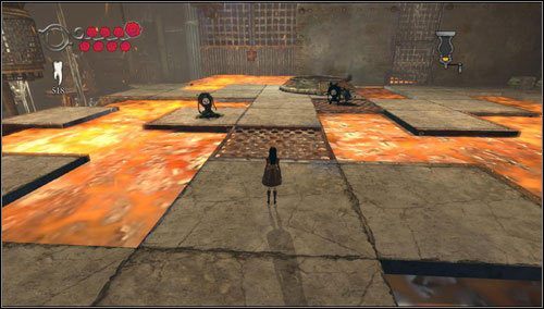 Na planszy umiejscowionej na płynącej surówce niszczymy niezbyt wymagających przeciwników - Smelling & Regurgitating (2) | Rozdział 1 - Hatters Domain - Alice: Madness Returns - poradnik do gry