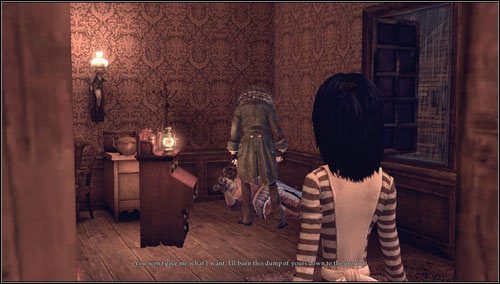 Wchodzimy do pokoju, w którym leży pobita przez mężczyznę kobieta - Billingsgate | Rozdział 2 - Deluded Depths | Alice Madness Returns - Alice: Madness Returns - poradnik do gry