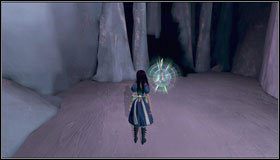 Na planszy, na której rozprawiliśmy się przeciwnikami, znajdujemy przezroczystą taflę lodu z wizerunkiem konia - Tundraful | Rozdział 2 - Deluded Depths | Alice Madness Returns - Alice: Madness Returns - poradnik do gry