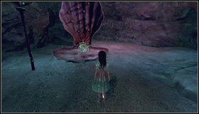 Skręcamy w lewo w niedużą wnękę - w drugiej muszli znajdujemy butelkę - Barrelbottom | Rozdział 2 - Deluded Depths | Alice Madness Returns - Alice: Madness Returns - poradnik do gry