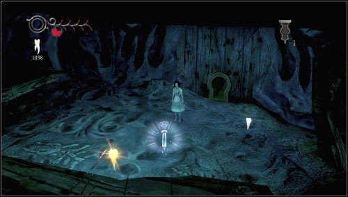 Zestrzelenie ryjka odkrywa mysią dziurkę, przez którą przechodzimy - Lost Souls Locker (1) | Rozdział 2 - Deluded Depths | Alice Madness Returns - Alice: Madness Returns - poradnik do gry