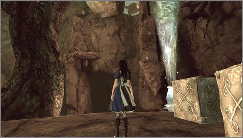 Przeskakujemy na platformę skrzynkami i udajemy się w podróż na samą górę - Vale of Doom (2) | Rozdział 3 - Oriental Grove | Alice Madness Returns - Alice: Madness Returns - poradnik do gry