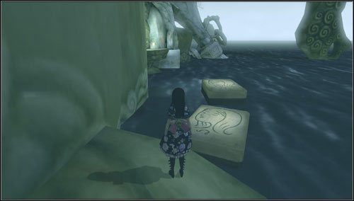 Korzystając z pojawiających się na wodzie kładek przechodzimy w pobliże miejsca z mysią dziurką - Scorched Earth (1) | Rozdział 3 - Oriental Grove | Alice Madness Returns - Alice: Madness Returns - poradnik do gry