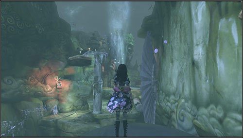 Wyskakujemy na pierwszą platformę i skręcamy w prawo - Scorched Earth (2) | Rozdział 3 - Oriental Grove | Alice Madness Returns - Alice: Madness Returns - poradnik do gry