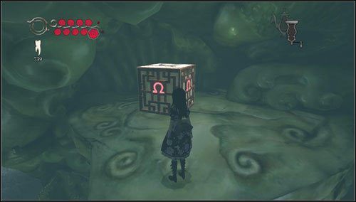 Wyskakujemy na górę po uruchomionej platformie i zabieramy klocek - Scorched Earth (2) | Rozdział 3 - Oriental Grove | Alice Madness Returns - Alice: Madness Returns - poradnik do gry