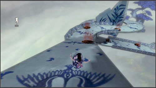 Teraz czeka nas długa przejażdżka w dół - podczas ślizgu uważamy na gorące węgielki - Monastery Shelf Valley (1) | Rozdział 3 - Oriental Grove | Alice Madness Returns - Alice: Madness Returns - poradnik do gry