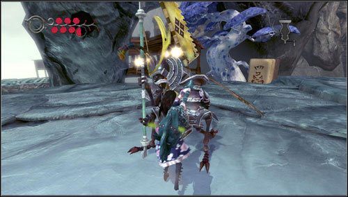 Na podwyższonej platformie nastąpi zmasowany atak pszczół wszystkich rodzajów - kulminacją będzie potyczka z Daimyo Wasp - Monastery Shelf Valley (1) | Rozdział 3 - Oriental Grove | Alice Madness Returns - Alice: Madness Returns - poradnik do gry