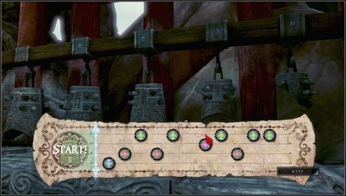 Przed nami kolejna mini gierka muzyczna - wciskamy klawisze w odpowiednim rytmie, by otworzyć sobie bramę do dalszej drogi - Monastery Shelf Valley (1) | Rozdział 3 - Oriental Grove | Alice Madness Returns - Alice: Madness Returns - poradnik do gry