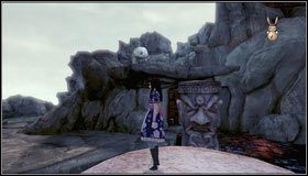 Wciskamy przycisk zaklejony mazią, którą musimy zniszczyć - Monastery Shelf Valley (2) | Rozdział 3 - Oriental Grove | Alice Madness Returns - Alice: Madness Returns - poradnik do gry