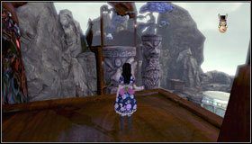 W środku znajdziemy przycisk, który uruchomi kolejne platformy - Monastery Shelf Valley (2) | Rozdział 3 - Oriental Grove | Alice Madness Returns - Alice: Madness Returns - poradnik do gry