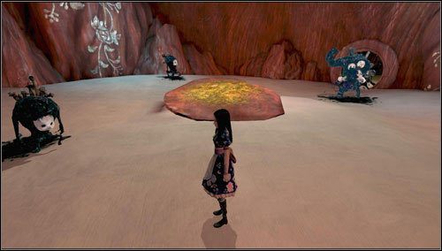 Zostajemy poproszeni o zlikwidowanie przeszkody uniemożliwiającą dalszą podróż japońskim gąsienicom - Trunk (1) | Rozdział 3 - Oriental Grove | Alice Madness Returns - Alice: Madness Returns - poradnik do gry