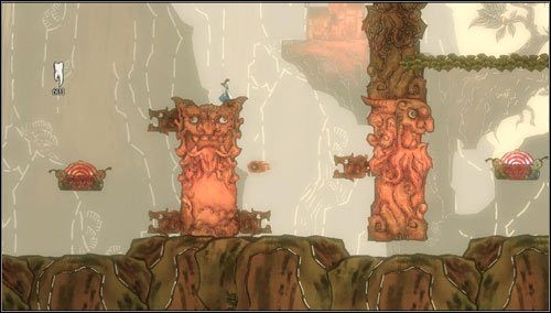 Unikamy ognistych kul wyrzucanych przez kamienne głowy i idziemy cały czas w prawo - Scroll of Dark Skies | Rozdział 3 - Oriental Grove | Alice Madness Returns - Alice: Madness Returns - poradnik do gry