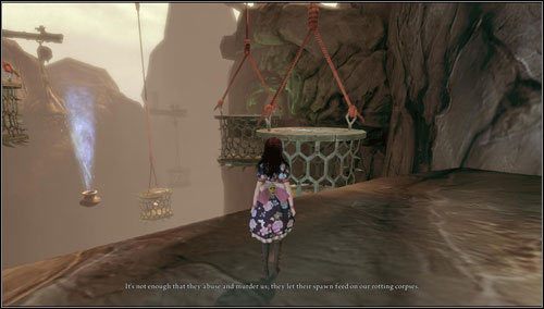 Przeskakujemy po platformach uruchomionych dzięki zestrzeleniu ryjka - Hellish Hive (1) | Rozdział 3 - Oriental Grove | Alice Madness Returns - Alice: Madness Returns - poradnik do gry