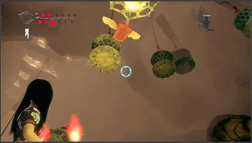 Po zakończonej potyczce patrzymy w górę - nad naszą głową fruwa świński ryjek - Hellish Hive (2) | Rozdział 3 - Oriental Grove | Alice Madness Returns - Alice: Madness Returns - poradnik do gry