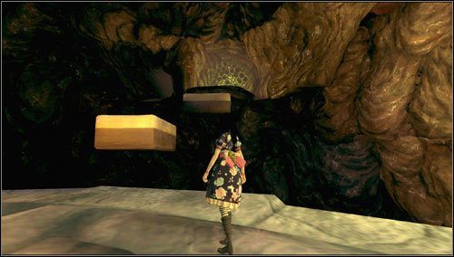 Wyskakujemy w pobliże przejścia zablokowanego miodem za pomocą odblokowanych platform - Hellish Hive (2) | Rozdział 3 - Oriental Grove | Alice Madness Returns - Alice: Madness Returns - poradnik do gry
