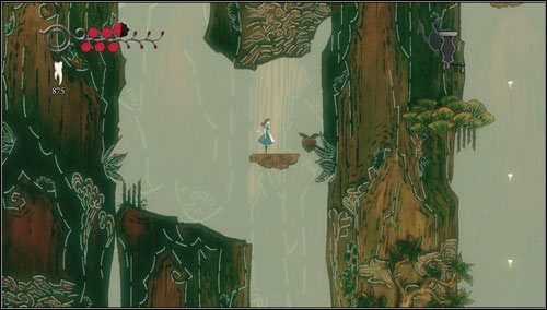 Podczas podróży w dół planszy znajdujemy brzoskwinię - Scroll of Destiny | Rozdział 3 - Oriental Grove | Alice Madness Returns - Alice: Madness Returns - poradnik do gry