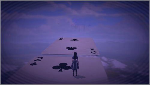 Przechodzimy dalej, korzystając z ruchomej karty-platformy - Cardbridge (1) | Rozdział 4 - Queensland | Alice Madness Returns - Alice: Madness Returns - poradnik do gry