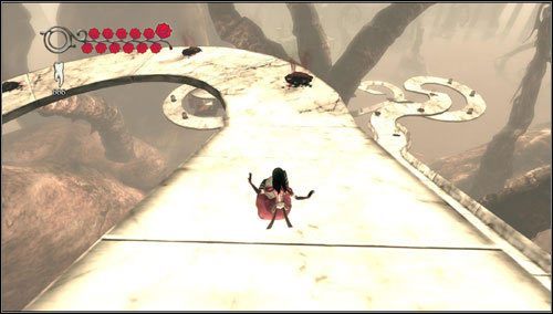 Ślizgamy się po zjeżdżalni w dół lokacji wyłącznie lewą odnogą - Least Wing (1) | Rozdział 4 - Queensland | Alice Madness Returns - Alice: Madness Returns - poradnik do gry