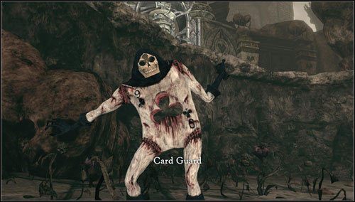 Po przejściu przez bramę spotykamy nowy typ przeciwnika - Card Guard - Least Wing (1) | Rozdział 4 - Queensland | Alice Madness Returns - Alice: Madness Returns - poradnik do gry