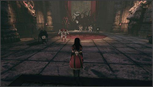 Tam napotkamy kolejna armię mazistych potworków i karcianych strażników - Waste Wing Part 1 (1) | Rozdział 4 - Queensland | Alice Madness Returns - Alice: Madness Returns - poradnik do gry