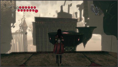 Idziemy w górę planszy, korzystając z ruchomych platform - Waste Wing Part 1 (1) | Rozdział 4 - Queensland | Alice Madness Returns - Alice: Madness Returns - poradnik do gry