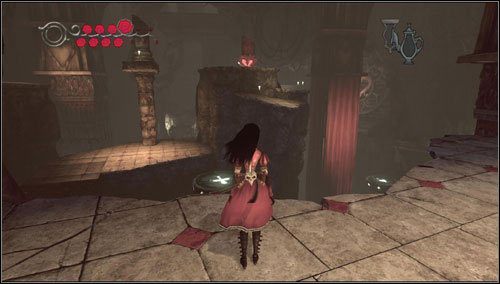 Wchodzimy na platformę zlokalizowaną w centrum sali - Waste Wing Part 1 (2) | Rozdział 4 - Queensland | Alice Madness Returns - Alice: Madness Returns - poradnik do gry