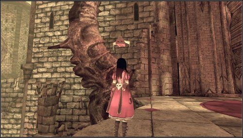 Po wejściu kierujemy się od razu w lewo na brzeg urwiska - za filarem fruwa ostatni świński ryjek - Labirynthine Revenge | Rozdział 4 - Queensland | Alice Madness Returns - Alice: Madness Returns - poradnik do gry