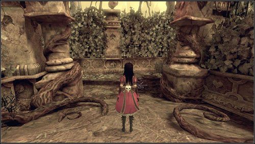 Wyskakujemy w górę dzięki trampolinie - Labirynthine Revenge | Rozdział 4 - Queensland | Alice Madness Returns - Alice: Madness Returns - poradnik do gry