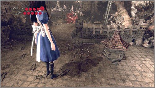 Zaczynamy specjalny etap, w którym gramy Alicją-gigantem - Harder they Fall | Rozdział 4 - Queensland | Alice Madness Returns - Alice: Madness Returns - poradnik do gry