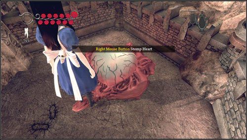 Prawym klawiszem myszy deptamy serce dające życie krzewom - Harder they Fall | Rozdział 4 - Queensland | Alice Madness Returns - Alice: Madness Returns - poradnik do gry