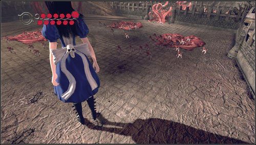 Tam ponownie musimy zlikwidować trzy siedliska strażników - Harder they Fall | Rozdział 4 - Queensland | Alice Madness Returns - Alice: Madness Returns - poradnik do gry