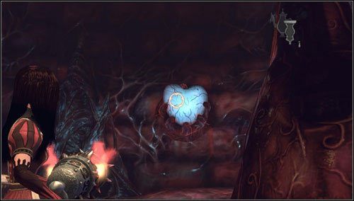 Wracamy do komnaty odwiedzanej tuż po zjeździe i strzelamy w niebieskie serce - Dark of Heartness | Rozdział 4 - Queensland | Alice Madness Returns - Alice: Madness Returns - poradnik do gry