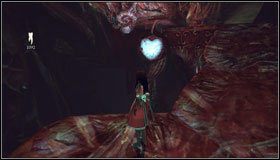 Strzelamy w serca zlokalizowane po obu stronach kładki i pozbywamy się kilku przyjaciół - Dark of Heartness | Rozdział 4 - Queensland | Alice Madness Returns - Alice: Madness Returns - poradnik do gry